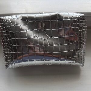 A New Day Metallic Silver Embossed Clutch